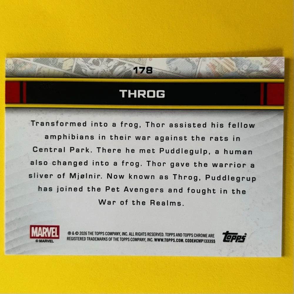 2026 Topps Chrome Marvel Throg #178 Ray Wave Refractor Parallel
